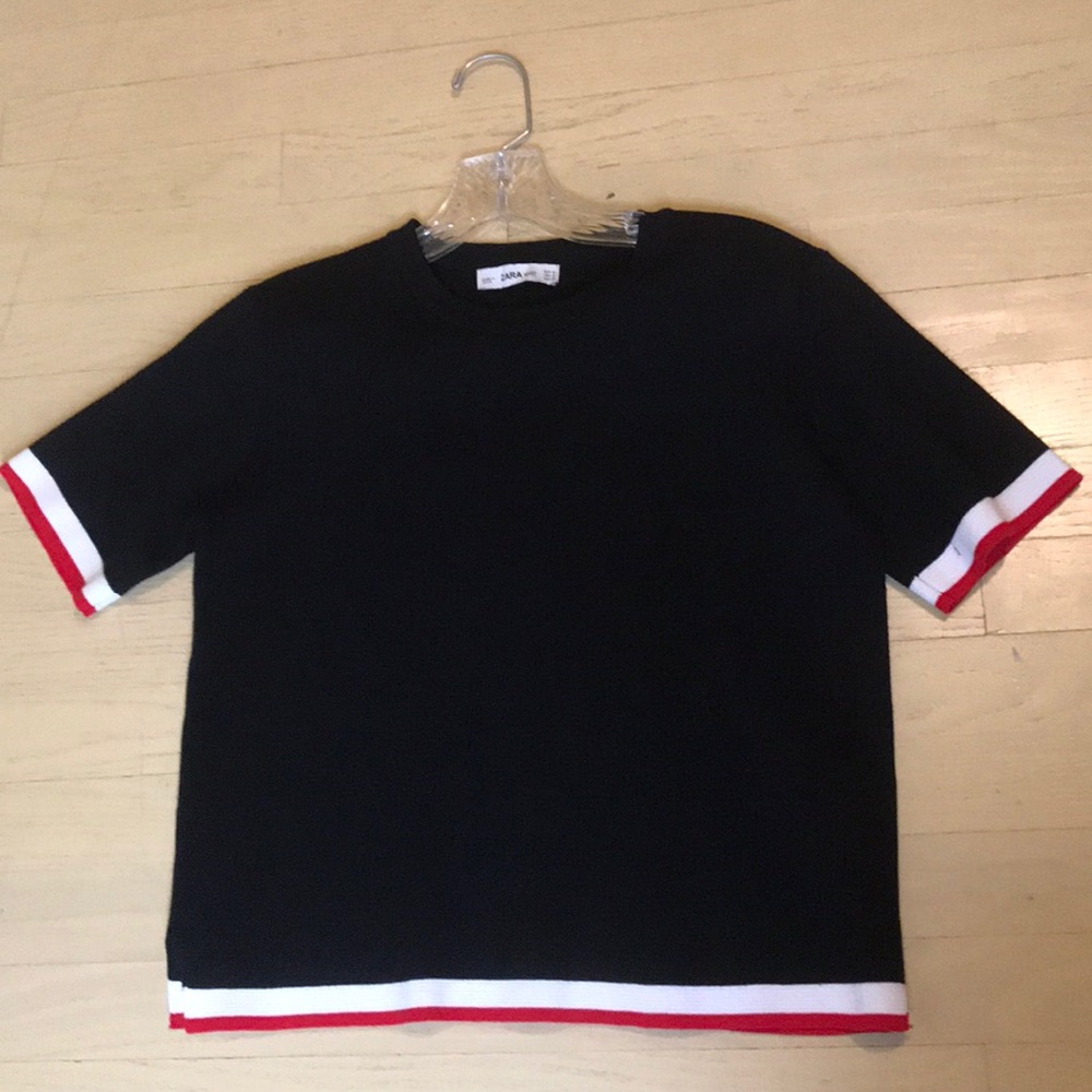 Zara short sleeve knit top